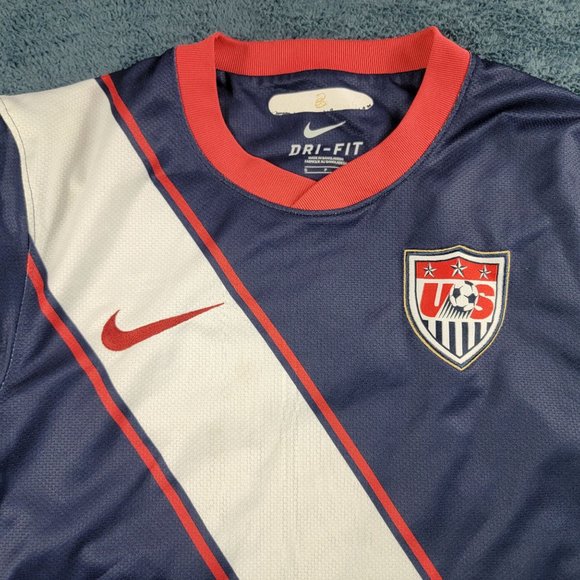 Nike Adults Small Dark Blue Soccer Jersey Shirt USA Away Short Sleeve Athletic - Picture 4 of 9